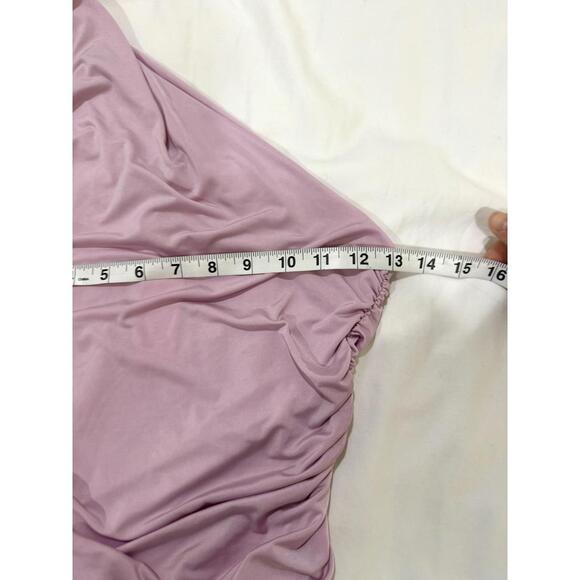 NWT Anthropologie Lilac Fitted One Shoulder Ruched Top- Size Medium - Picture 8 of 9